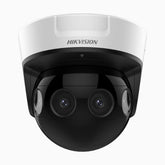 180° Stitched 4-Sensor Outdoor PoE Security Camera, IR Night Vision, IP67 & IK10, Two-Way Audio, Max. 256 GB Local Storage